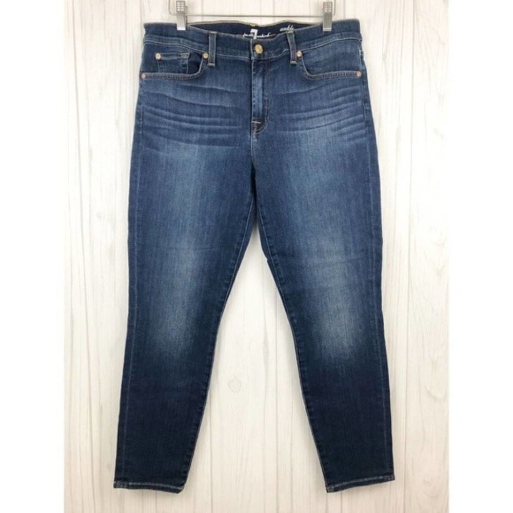 7FAM Gwenevere Distressed Skinny Ankle Jeans NWT 